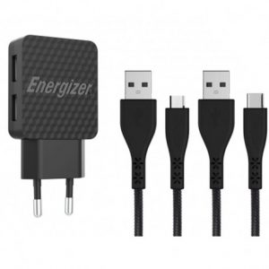 Chargeur ENERGIZER 2.4A 2 PORT Type-c & Micro-USB