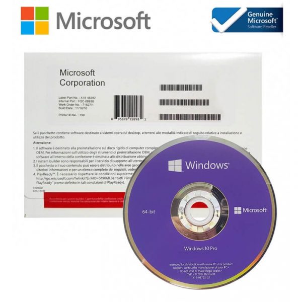 Microsoft Windows Pro 64Bit French 1pk DSP OEI DVD