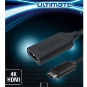 Adaptateur Type C vers HDMI 4K - 12 cm - Plug & Play - Noir