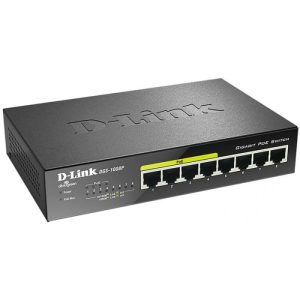 Switch D-LINK 8 Ports 10/100/1000 Mbps - Noir(DGS-1008P)