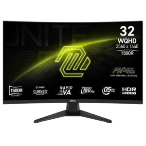 Ecran Gaming MSI MAG 321CQF E18 31.5" WQHD Incurvé 180 Hz