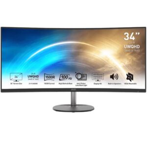 Ecran MSI Pro MP341CQ 34'' UWQHD Incurvé 100 Hz