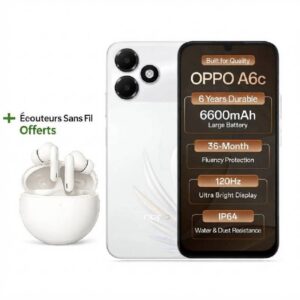 Smartphone OPPO A6c 4Go 128Go 4G - Blanc