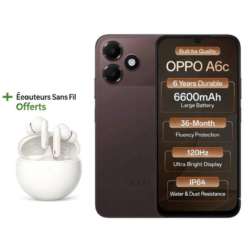 Smartphone OPPO A6c 4Go 128Go 4G - Marron